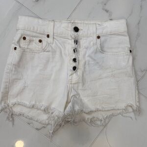 Pistola White Button-Fly Jean Shorts size 24